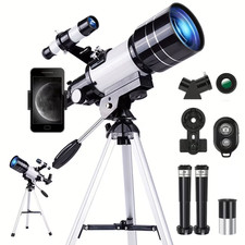 150X Astronomical Telescope 70mm Aperture with Tripod Phone Holder