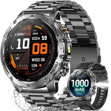 Military Smart Watches for Men Answer/Make Calls , Smart Watch with 1000mAh ...
