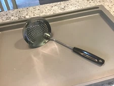 Vintage Foley Round Stainless Handheld  Skimmer /Strainer/Scoop/ Spoon USA