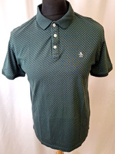 Original Penguin Dot Polo Shirt Smart Casual Designer Green Medium A5553
