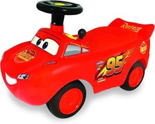 Lightning McQueen Racer Ride-On Car Toddlers Engine Sounds Music Lights Steering