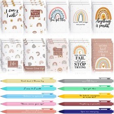 Colarr 60 Pcs/30 Sets Christmas Inspirational Notebooks with Pen Bulk Motivat...