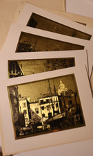 Lionel Barrymore Collector's Portfolio of 4 Gold-Etch Prints Nautical themed