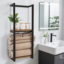 Porta asciugamani bagno a parete in acciaio arredo elegante salva spazio