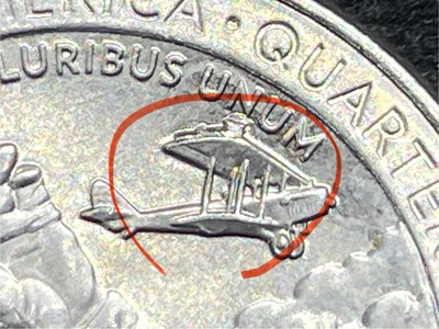 2023P Bessie Coleman Quarter Large Plane Wing Die Break (Chip