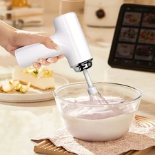 Portable Wireless Electric Egg Beater Handheld USB Rechargeable Mixer Wisk