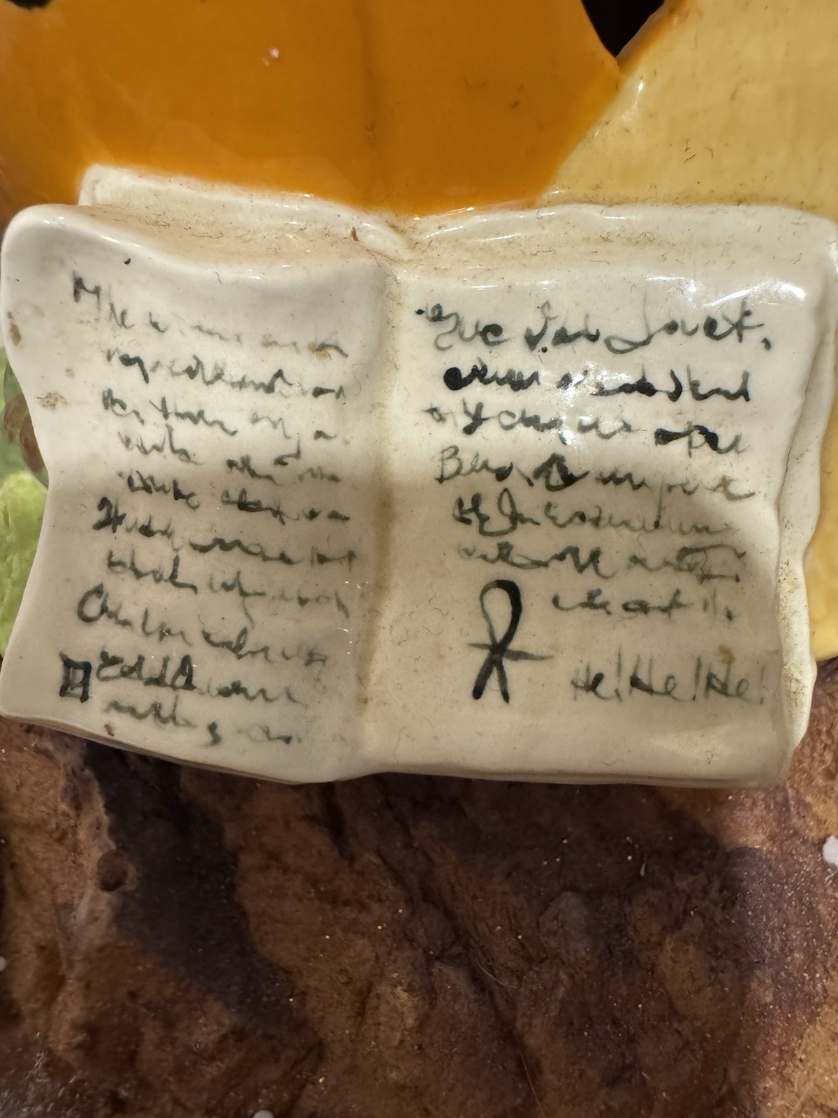 Vintage Halloween Witch Sitting on Pumpkin Light Lamp Ceramic Byron Molds 1980s