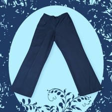 ALFRED DUNNER Pull On Dress Pants Navy Blue POCKETS Elastic Waist Women's 10