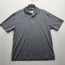 Ben Hogan Men's Size Large Gray Performance Polo Shirt Short Sleeve Golf