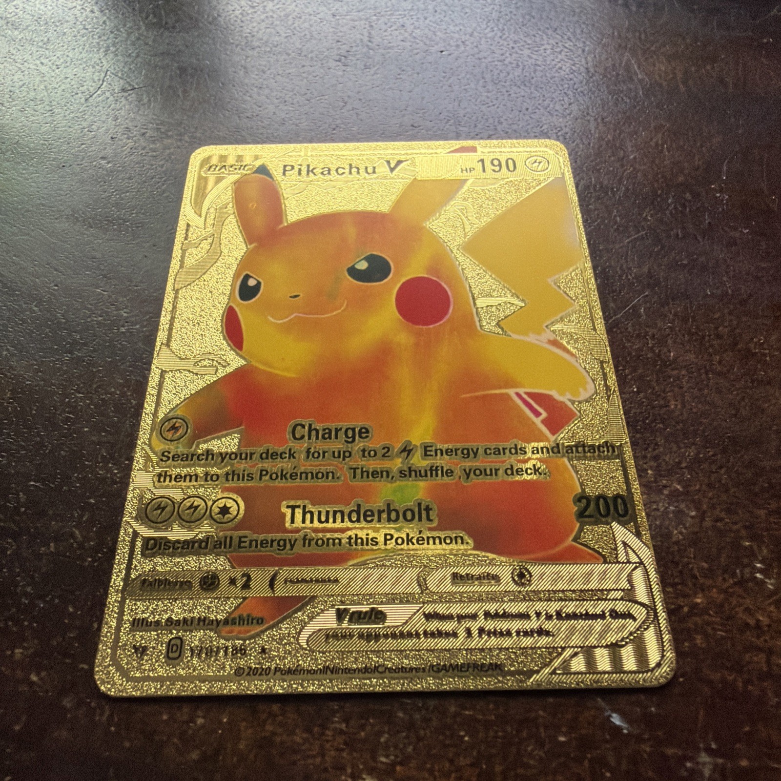 The Pokemon Company Pikachu V 170/185 Secret Rare Full Art Holo Vivid Voltage