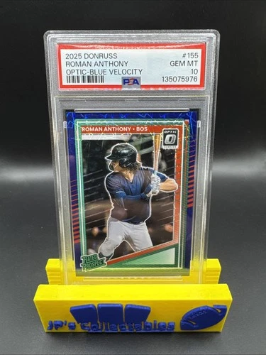2025 Panini Donruss Roman Anthony #155 Optic Blue Velocity Rated Prospect PSA 10