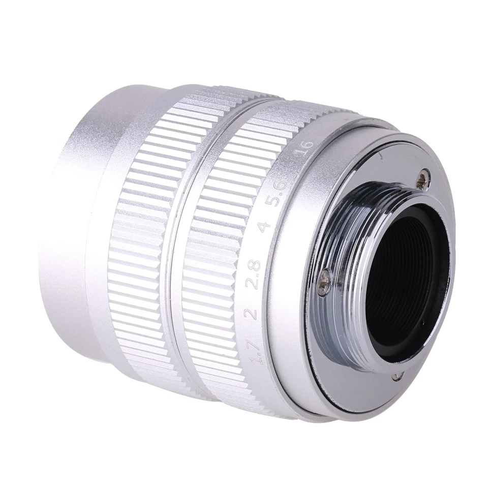 Silver 35mm f1.7 2/3" C CCTV Lens Adapter for M3 N1 FX NEX Micro 4/3 Pentax new - Image 4 of 4