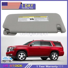 For Cadillac Chevy GMC 2015-2019 23459655 Gray Driver Side Sun Visor w/ Light