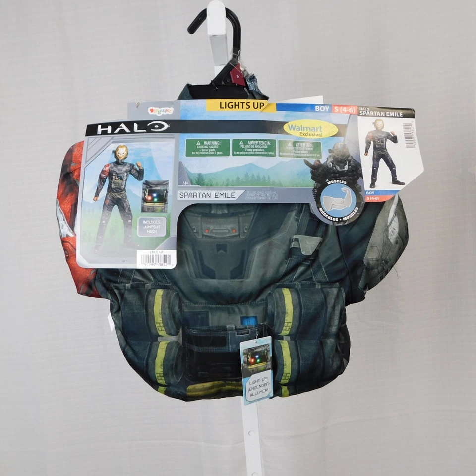 Disfraz de Halloween Halo Spartan Emile Light-Up Muscle para niños - 4-6 pequeño #2969 Foto 4 de 4