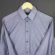 DOLCE & GABBANA Blue Woven Cotton Slim Fit Dress Shirt 39EUR SZ:15.5x35