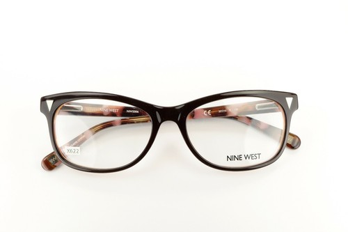 NINE WEST NW5006 255 Brown w/Tortoise 50-16-130 Eyeglass Frames Flex Hinges X622 - Picture 9 of 10