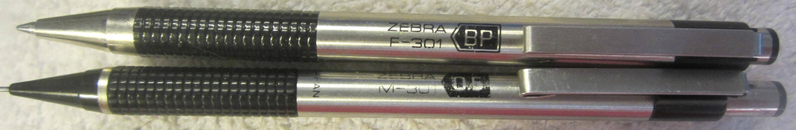 2 set lot, Zebra F-301 BP pen,M-301 .5 mm mechanical pencil,both work,VTG