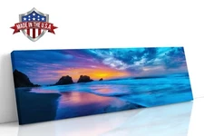 Prism of the Tides Canvas Print for Home Decor, Beach Sunset Wall Decor Poster