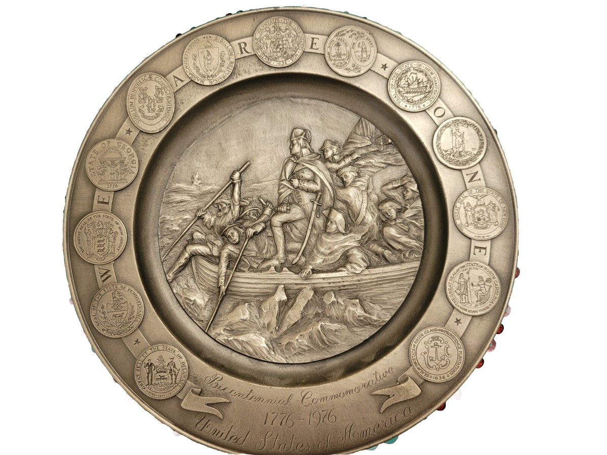 International Pewter Bicentennial Commemorative Pewter Plate We