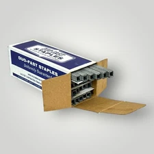 DUO-FAST Staples 10,000 1/4” No. 338-C Long Strip Complete Box