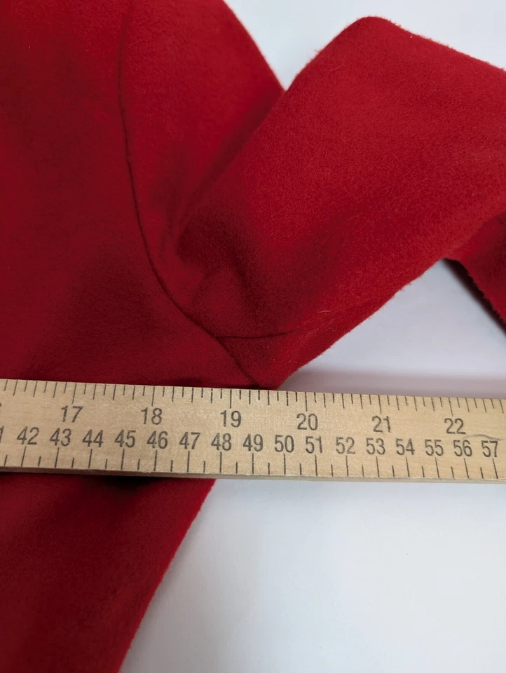 Abrigo para mujer Hell Bunny forrado con capucha rojo negro talla pequeña Foto 3 de 4