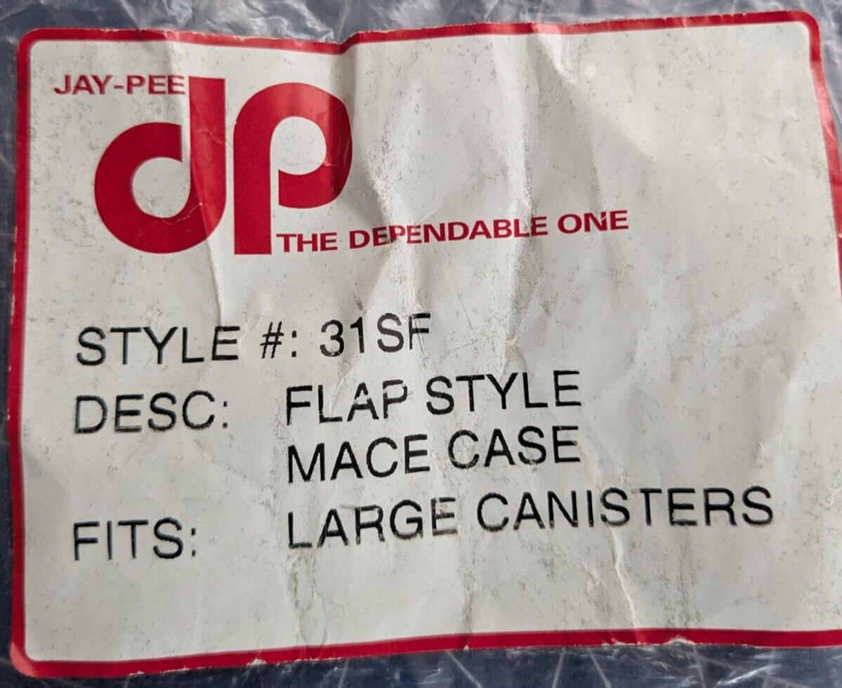NEW Jay-Pee 31SF MACE CASE LARGE CANISTER PLAIN BLACK BRASS SNAP