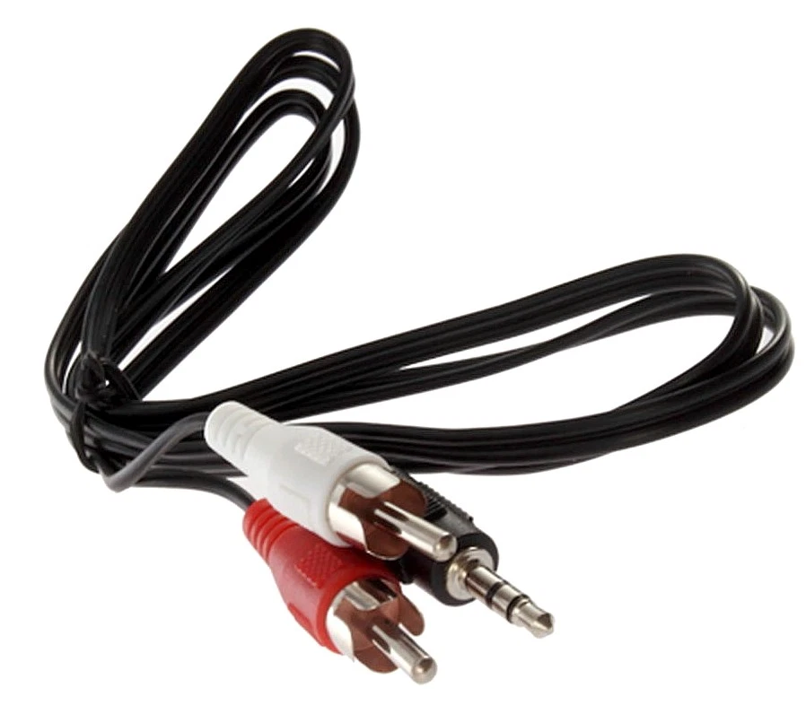 Cable adaptateur Audio Stereo 120cm Jack 3,5mm Male to 2x RCA Male audio adapter - Photo 2/4