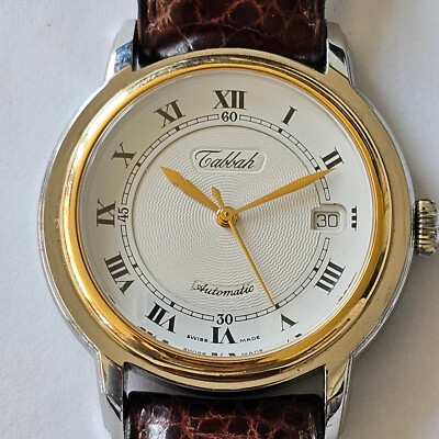 TABBAH-PERSONAL-AUTOMATIC-STAHL UND GOLD 18 KT-ETA 2892-2-OVERSIZE (39 MM)-BOX