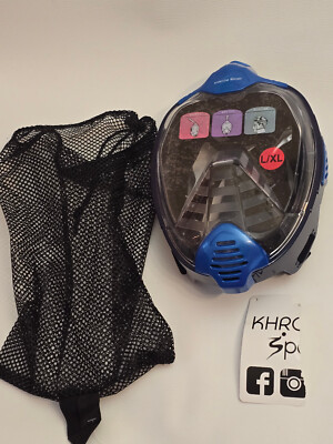 Khroom Sport Schnorchelmaske -schwarz-blau , Gr. L/XL, Tauchmaske Seaview