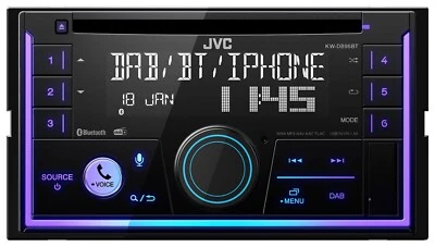 JVC KWDB95BT Doppel-DIN CD/MP3-Autoradio DAB Bluetooth USB iPod - Bild 1 von 3