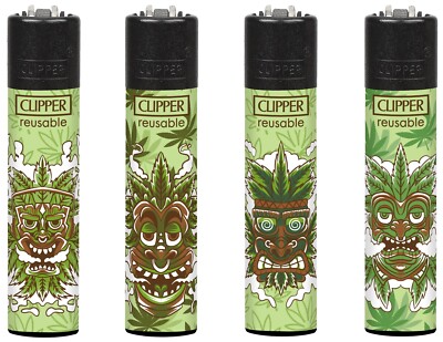 Clipper  Feuerzeuge 4er Set: Tiki Mask