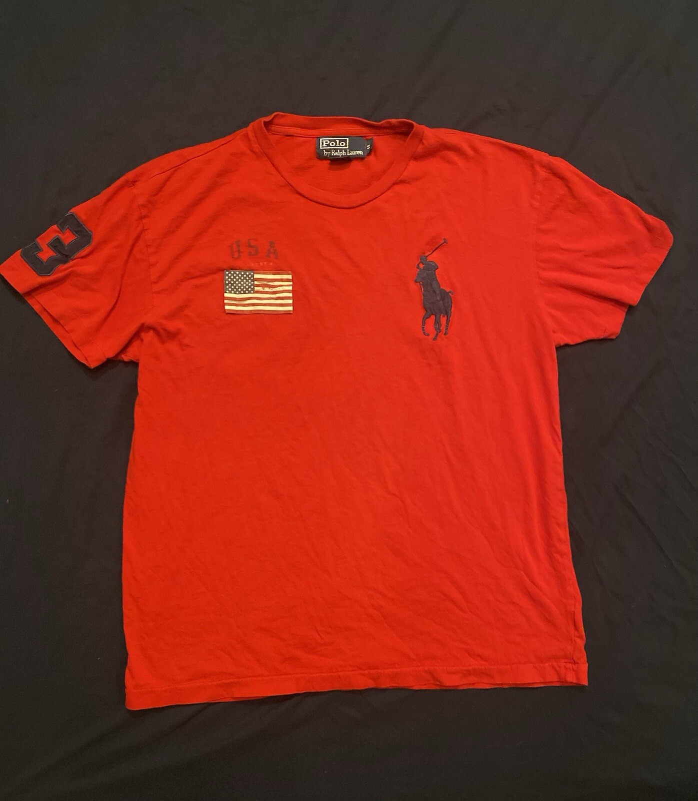 T shirt maglietta Polo Ralph Lauren uomo vestibilità classica grande pony rossa piccola
