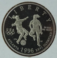 1996-S Olympic Soccer Proof Half Dollar Commemorative US Mint 50C Coin BU