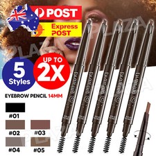 Waterproof Eyebrow Pencil Eye Brow Eyeliner Pen With Brush Makeup Cosmetic Tool