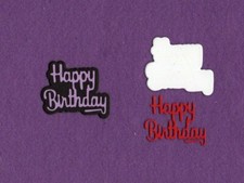 HAPPY BIRTHDAY  12 background die cuts scrapbook cards