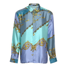Versace Collection Men's Button-Up Shirt V300199 VT02102 Blue - BRAND NEW W/TAG