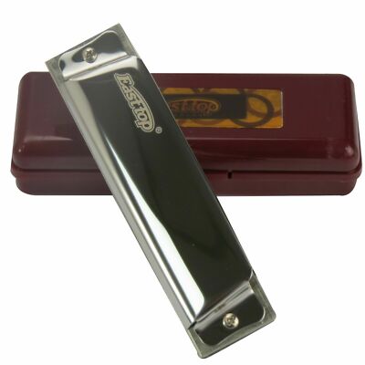 EASTTOP 10hole Diatonic Harmonica Key C Blues Harp Professional Mouth Organ Gift