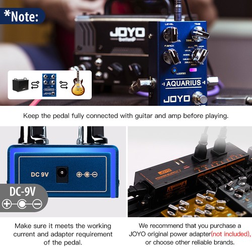 JOYO Digital Delay & Looper 8 Delay Effects Guitar Pedal Multi Mode Tap Tempo - Picture 11 of 12
