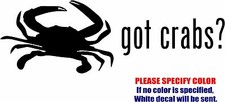 Got Crabs Decal Sticker JDM Funny Vinyl Car Truck Bumper Jersey Shore Parody 7"