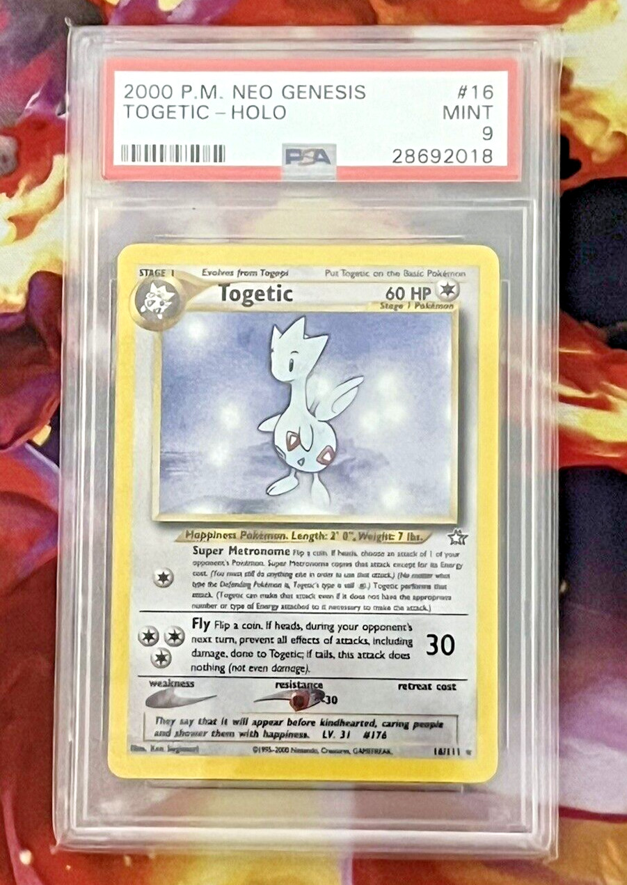 Pokemon Card PSA 9 Togetic Neo Genesis 2000 Holo WOTC Ultra Rare 16/111