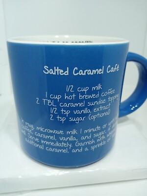 SALTED CARAMEL RECIPE COFFEE MUG. SALTED CARAMEL CAFE MUG.   RECIPE Mug. B318
