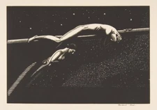 Over the Ultimate Rockwell Kent 1936 Art Print American Modernism Woodcut