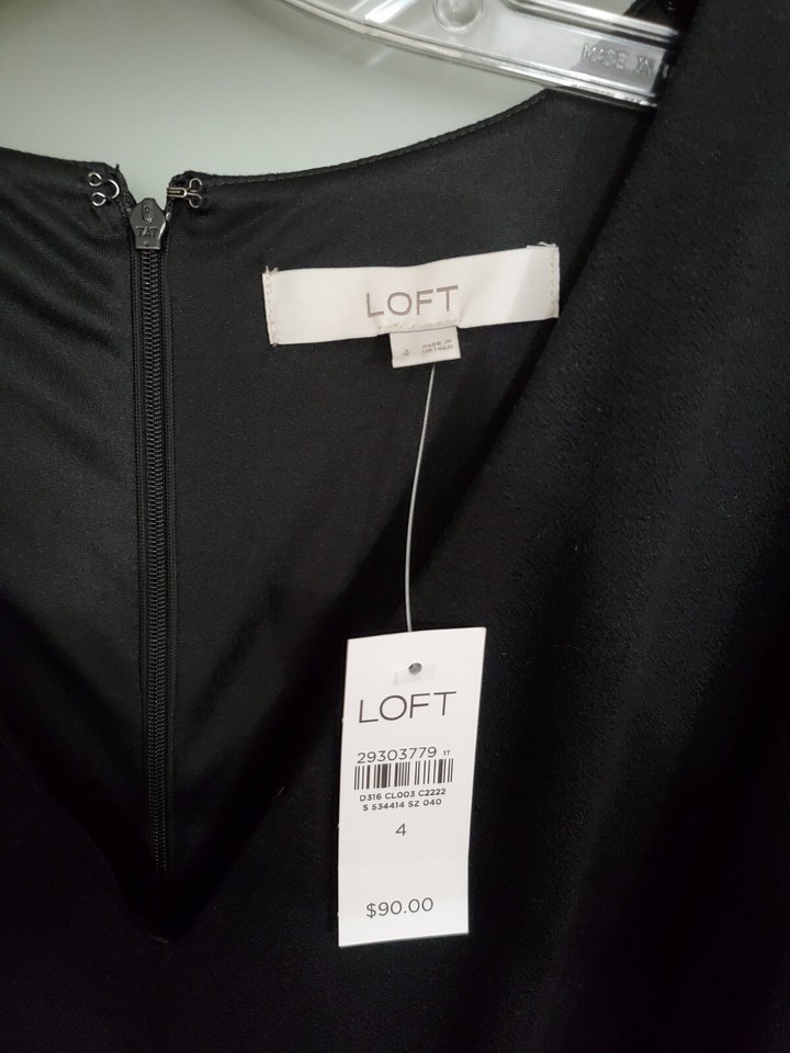 Women's Loft Dress, Black, Size 4, New with tags NWT eBay
