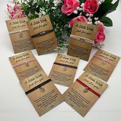 A little wish just for you/charm wish bracelet BULK BUY/star/clover