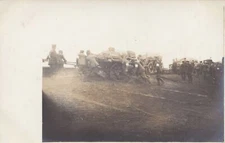 RPPC WW1 German Officers Personal Photo Album 1916 ON THE MARCH WITHOUT HORSES!