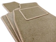 VELOURS FU&szlig;MATTEN f&uuml;r MERCEDES S-KLASA W126 (1979 - 1991) BEIGE hohe Qualit&auml;t