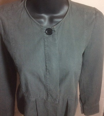 Isabel Marant Etoile SZ 0/XS Cropped Army Greenish Gray Cotton