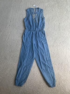 Epic Threads Denim Romper With Pants For A Girl - Size Youth XL
