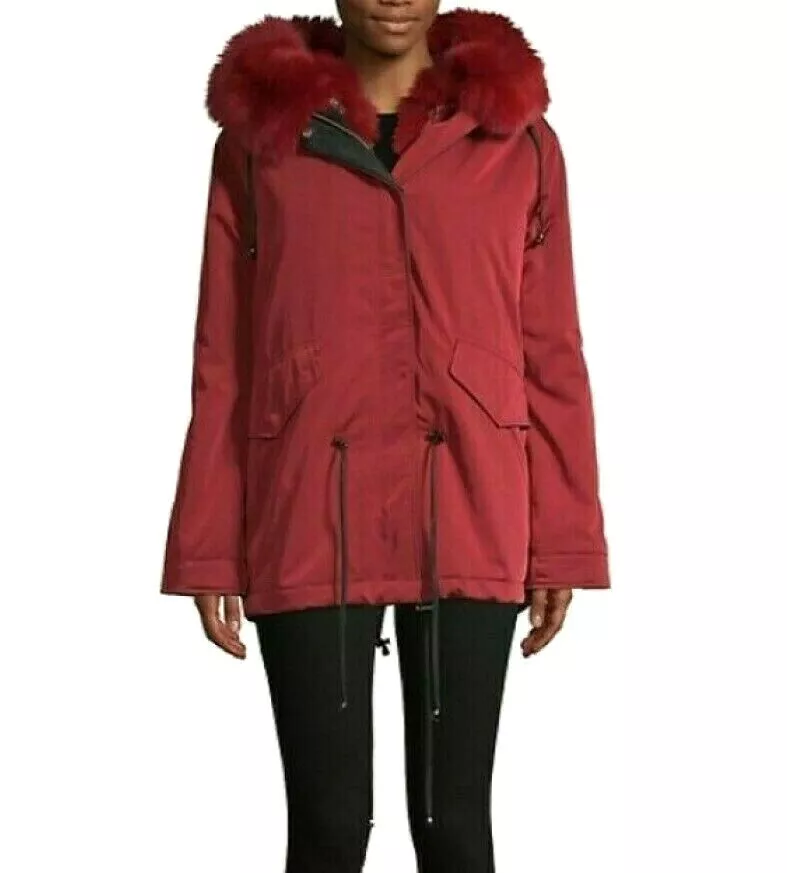 Nicole Benisti Ludlow Women s Fox Rabbit Fur Lined Parka 2 in 1