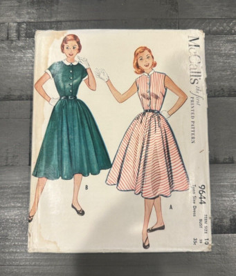 1960's VTG McCall's Teen Size 10 Two Ways Dress Pattern 9644 CUT